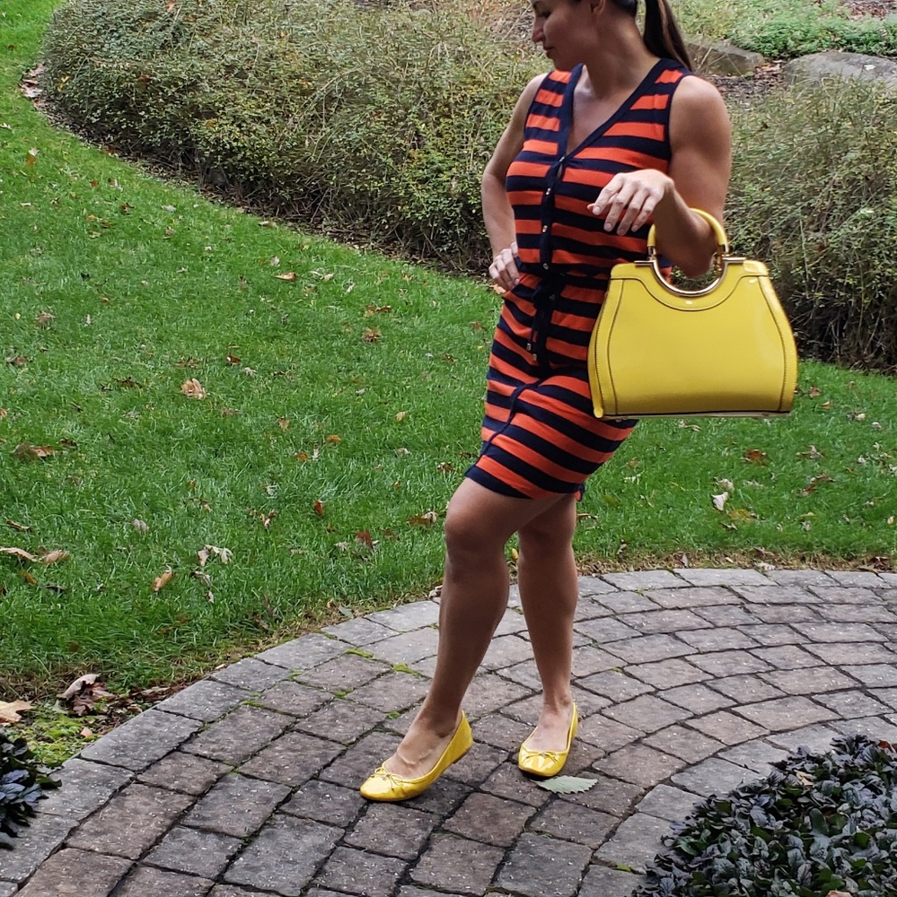 Striped Jones dress small